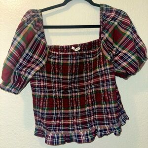 American Eagle Plaid Top